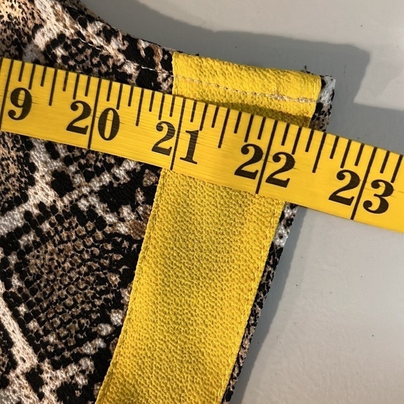 Alison Andrews Snakeskin Yellow Stripe Sleeveless Blouse XL - Picture 7 of 12